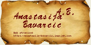 Anastasija Bavarčić vizit kartica